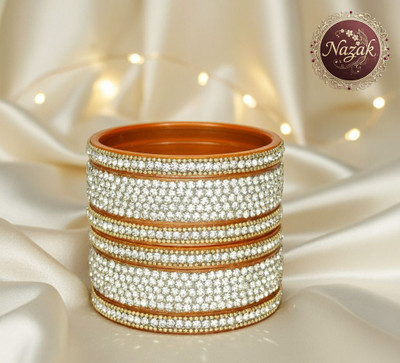 ABC Alloy Rhinestone Bangle Set(Pack of 6)