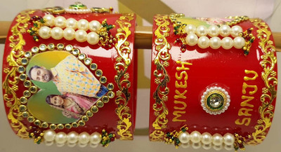 SP PHOTO CHURA Plastic Beads Bangle Set(Pack of 2)