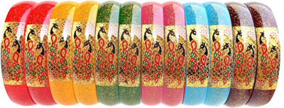 hand kkrafts Plastic Bangle Set(Pack of 12)