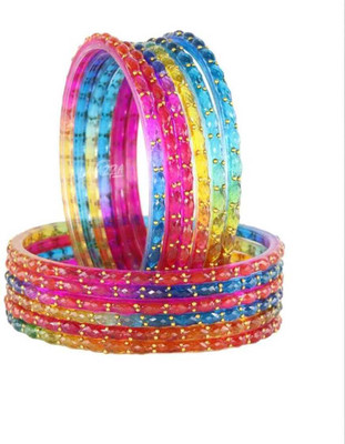 Mahaveer Glass Beads Bangle(Pack of 10)