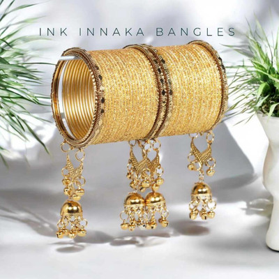 Ink innaka Metal Bangle Set(Pack of 10)