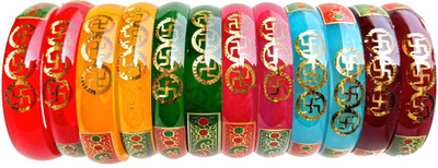 hand kkrafts Plastic Bangle Set(Pack of 12)