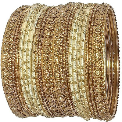 ZULKA Metal Agate Bangle Set(Pack of 20)