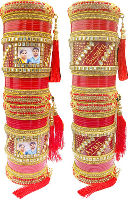 rawani Plastic, Alloy Bangle Set(Pack of 18)