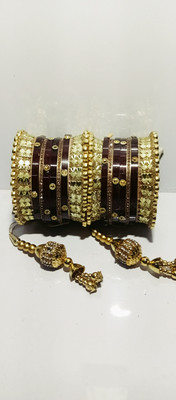 ADAM FIRST Plastic Beads Gold-plated Bangle Set