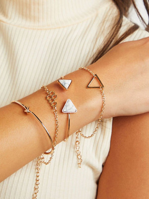 Dressberry Alloy Gold-plated Cuff(Pack of 4)