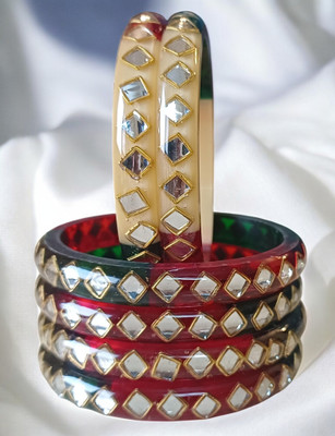 devanya crafts Resin Bangle Set(Pack of 6)