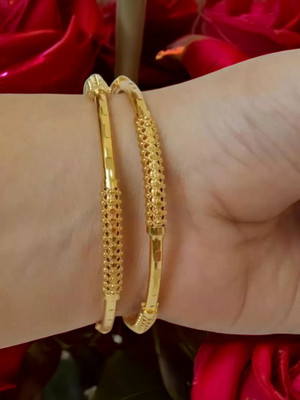 vani enterprise mart Brass Gold-plated Bangle Set(Pack of 2)