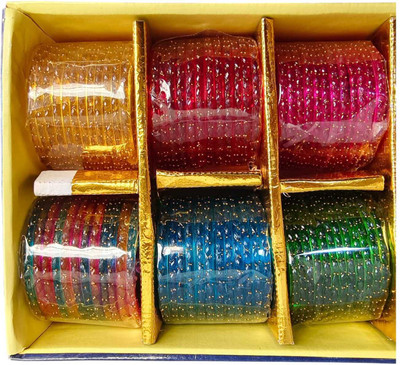 vedhmart Glass Zircon Bangle(Pack of 10)