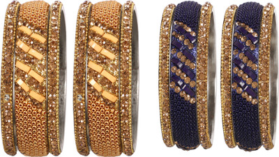 Terraband Alloy Crystal Bangle Set(Pack of 12)