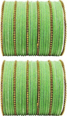 RADHA MOHAN EMPIRE Fabric, Glass Bangle Set(Pack of 60)