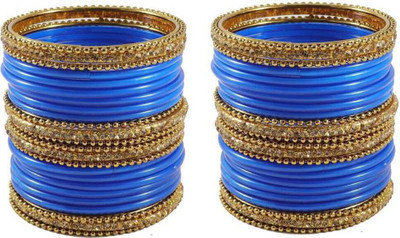 DURGANSH Glass Zircon Bangle Set(Pack of 48)