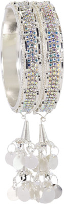 NMII Metal Zircon Bangle Set(Pack of 2)