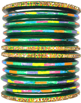 Anshi Creations Lac Bangle Set(Pack of 12)