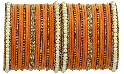 LYBASHINE Metal Cubic Zirconia Gold-plated Bangle Set(Pack of 2)