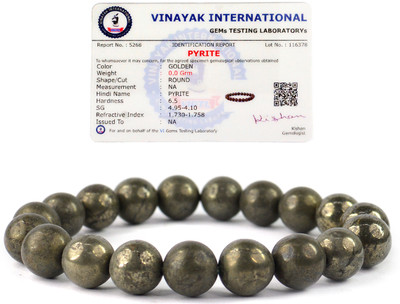 CRYSTU Pyrite, Stone, Crystal Beads, Crystal Bracelet