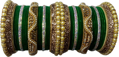 oms Plastic Zircon Bangle Set(Pack of 10)