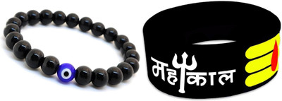 Malas Collection Glass, Rubber Bracelet Set(Pack of 2)