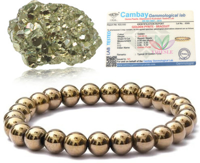 VIBESLE Pyrite, Stone, Golden Pyrite Agate Bracelet Set
