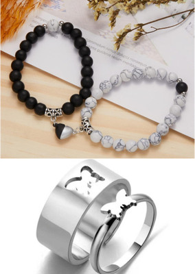 EndlessFashion Metal, Dori, Alloy Cubic Zirconia Silver Bracelet Set(Pack of 3)