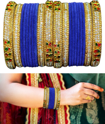 Atrika Metal Zircon Bangle Set(Pack of 20)