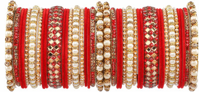 mnd Metal Zircon Gold-plated Bangle Set(Pack of 38)