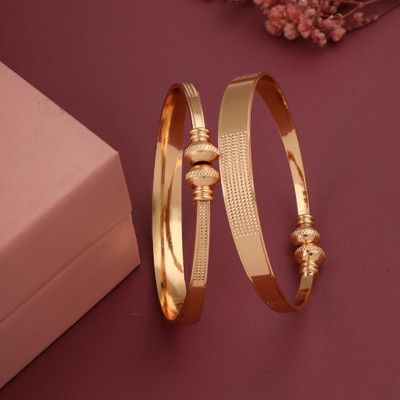 Princy Enterprise Brass Gold-plated Bangle(Pack of 2)