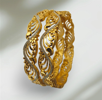 HD PITHADIYA Alloy Gold-plated Bangle Set(Pack of 2)