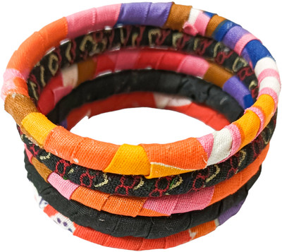 Soundarya boutique Fabric Bangle Set(Pack of 5)