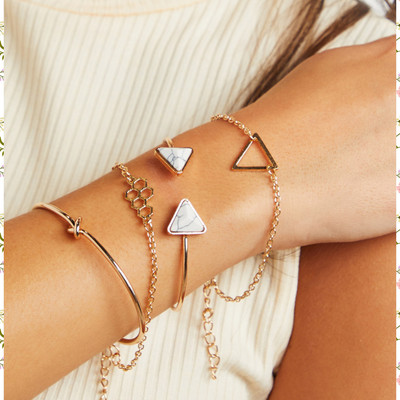 Nehdal Alloy Gold-plated Bracelet Set(Pack of 4)