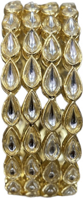 Santosh Jewels Metal Gold-plated Bangle Set(Pack of 4)