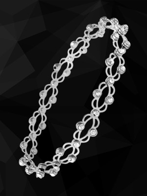 RKB SALES Alloy Cubic Zirconia Silver Bracelet