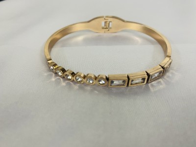 Dazzlers Stainless Steel Diamond Gold-plated Bracelet