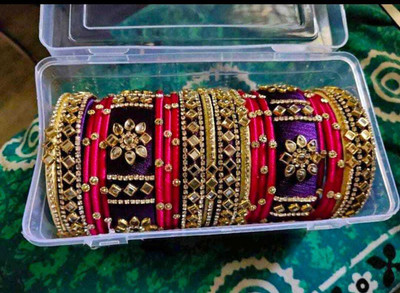 Neeru Creation Plastic Beads Bangle Set(Pack of 2)