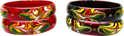 Rudra Glass Bangle Set(Pack of 4)