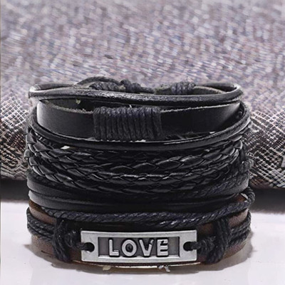 impression Leather Bracelet Set(Pack of 4)