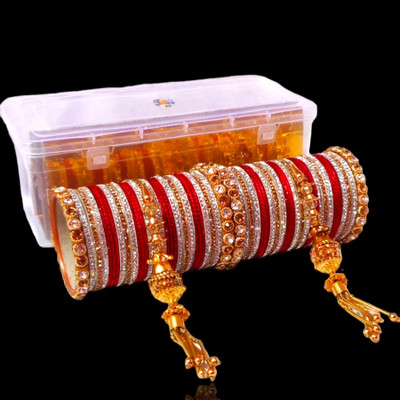 PRETTY GEMS Metal Zircon Bangle Set(Pack of 58)
