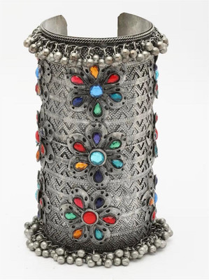 OXICRAFT Alloy Black Silver Bracelet