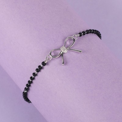 CLARA Sterling Silver Cubic Zirconia Rhodium Bracelet