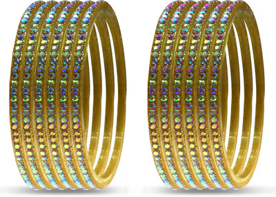 beutifly Glass Bangle Set(Pack of 12)
