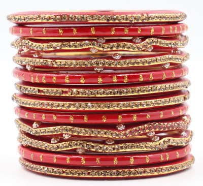 RiwaajLahthi Lac Bangle Set(Pack of 12)