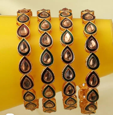 khanak Brass Gold-plated Bangle Set(Pack of 4)