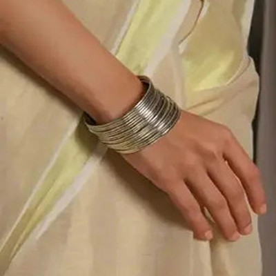 m a enterprises Metal Bangle Set(Pack of 10)