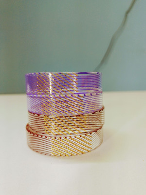 DivaEnterprise Alloy Gold-plated Bangle Set(Pack of 4)