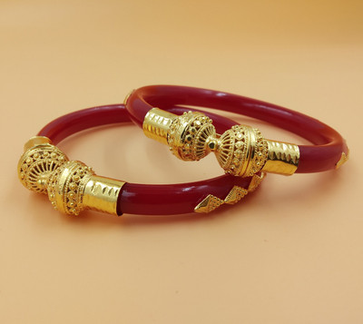 TANVI J Plastic Gold-plated Bangle Set(Pack of 2)