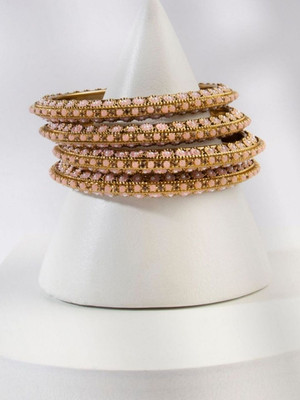 ANOUK Brass Diamond Gold-plated Bangle Set(Pack of 4)