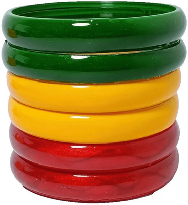 The Maruti Shop Glass Bangle Set(Pack of 10)