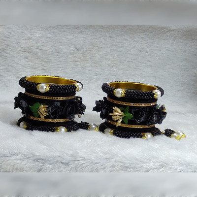 MAHAVEER TRADERS Alloy Gold-plated Bangle Set(Pack of 10)