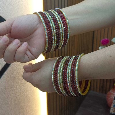 Kaab Glass Bangle Set(Pack of 24)