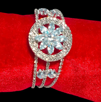 Mountain Height Metal Zircon Silver Coated Bracelet